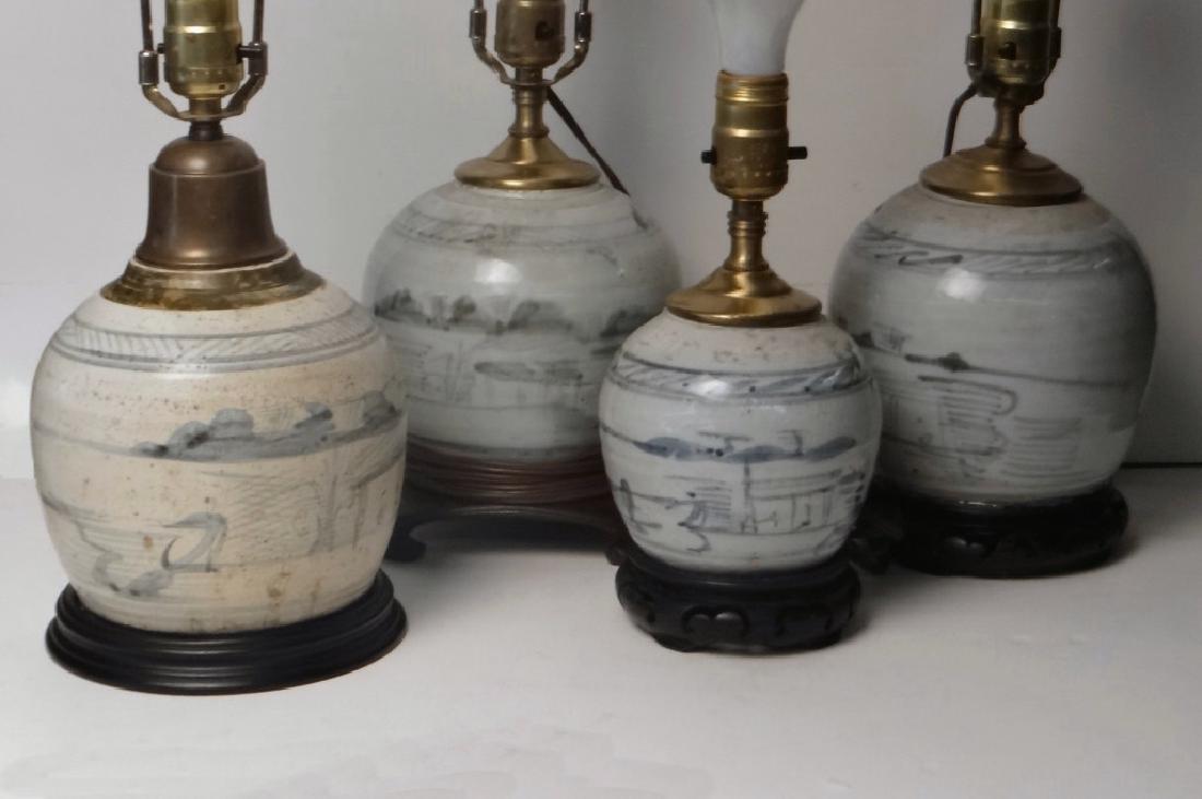 4 19THC. ORIENTAL GINGER JAR LAMPS (1 of 5)