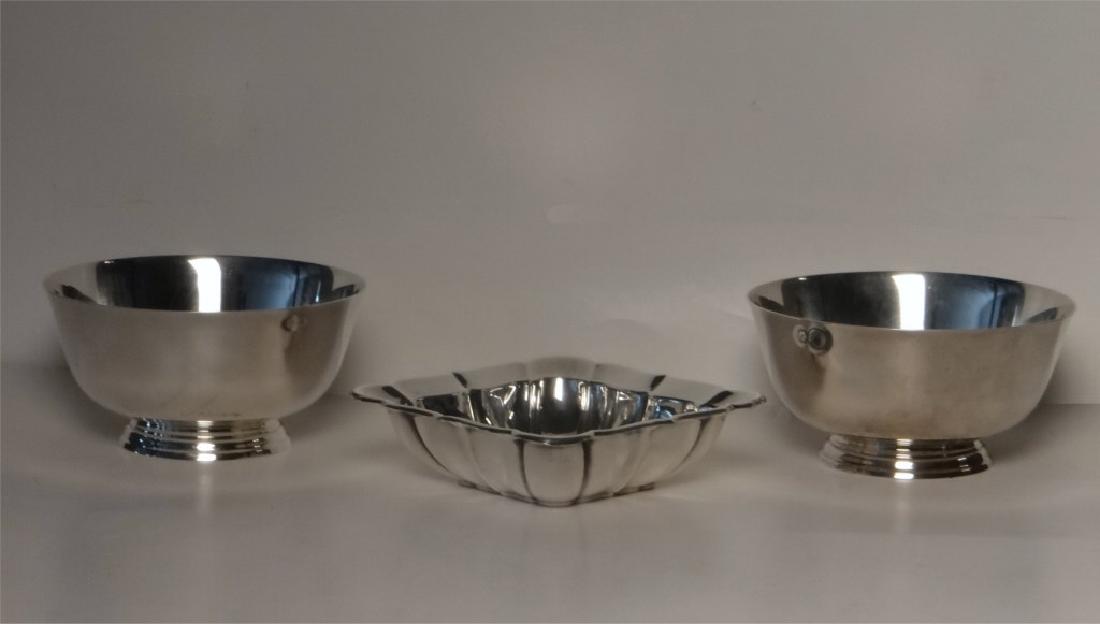3 STERLING SILVER BOWLS: PR BY WORCESTER SILV. CO (1 of 5)