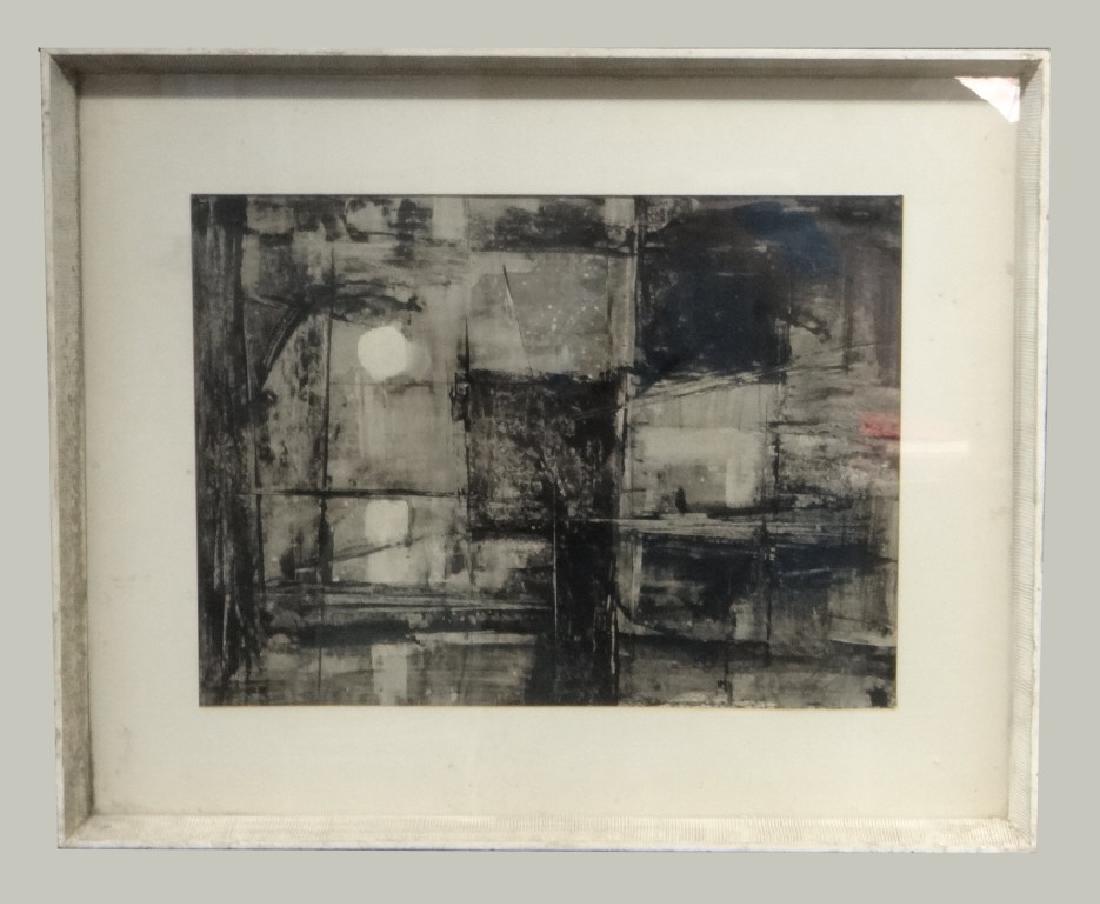 LACQUER DRAWING "REFLECTIONS" SGND STANLEY BATE (1 of 5)