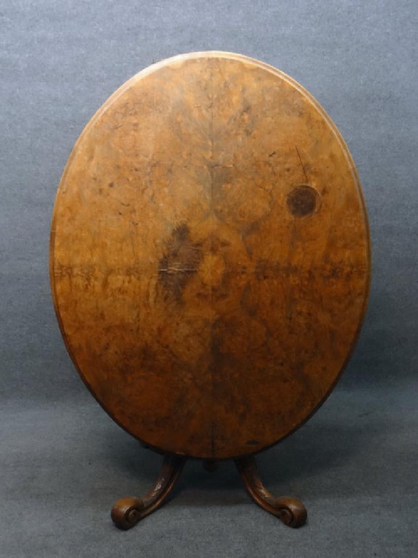 19THC. OVAL WALNUT BREAKFAST TABLE (1 of 6)