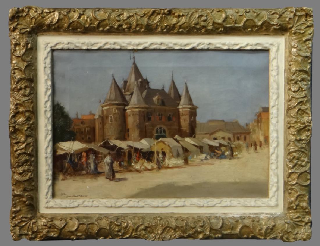 O/C " THE WAAG, AMSTERDAM" SGND M. LIEBERMANN: (MAX LIEBERMANN) 12 3/4" X 18"