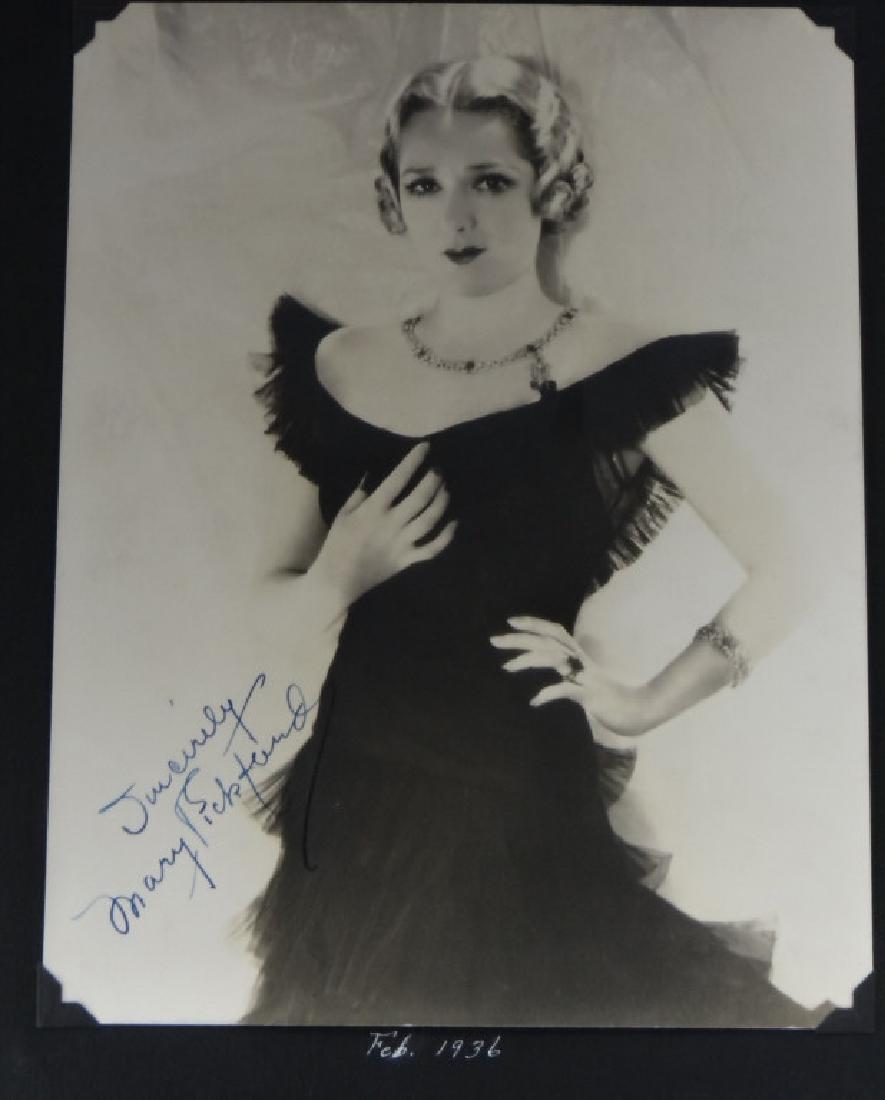 PHOTO ALBUM W/ AUTOGRAPHED PHOTOS OF: JACK BENNY, BING CROSBY, OZZIE & HARRIET, JOE PENNER, FRED ASTAIR, ETC.