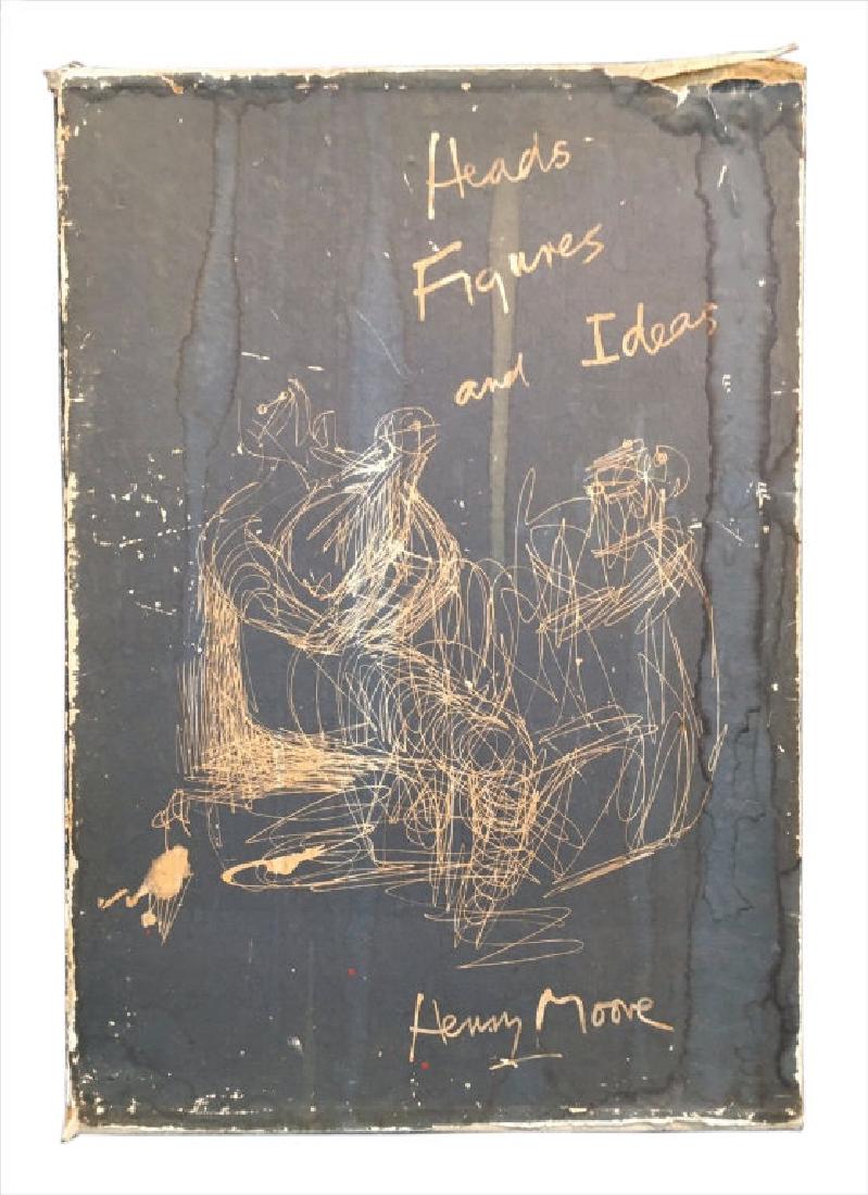 LTD EDITION HENRY MOORE "HEADS, FIGURES & IDEAS": 52 / 150, 1958 (18 7/8" X 13 3/8" )
