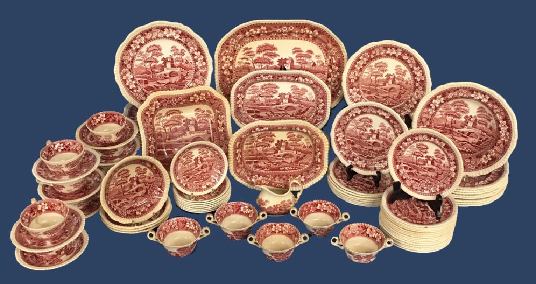 84 PCS. 19THC. COPELAND SPODE TOWER PATTERN: DINNERWARE
