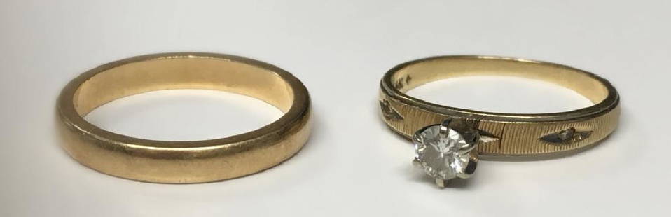 DIAMOND "PROMISE ME" RING & BAND APPROX. 2.8 DWT: DIAMOND "PROMISE ME" RING & BAND APPROX. 2.8 DWT