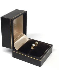 PR OF ROUND BRILLIANT CUT DIAMOND EARRINGS J - K COLOR: PR OF ROUND BRILLIANT CUT DIAMOND EARRINGS J - K COLOR (.87 TCW)