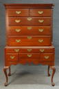 CHIPPENDALE HIGHBOY W/ BALL & CLAW FEET CARVED KNEES,