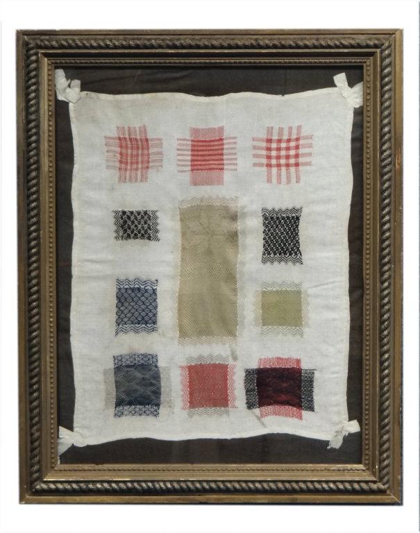 PENNSYLVANIA SHOW TOWEL / DARNING SAMPLER, FRAMED 19" X (1 of 6)