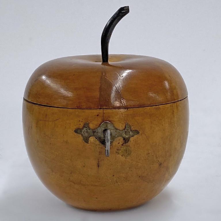 APPLE FORM TEA CADDY 5 1/2" TALL  X 4 1/2" WIDE (1 of 7)