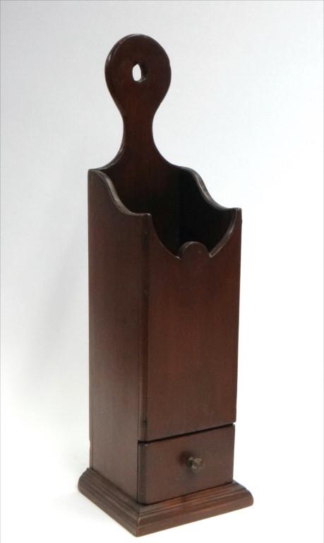 EARLY NYS PIPE BOX W/ LOLLIPOP TOP 18" X 5 1/2" X 5" (1 of 5)