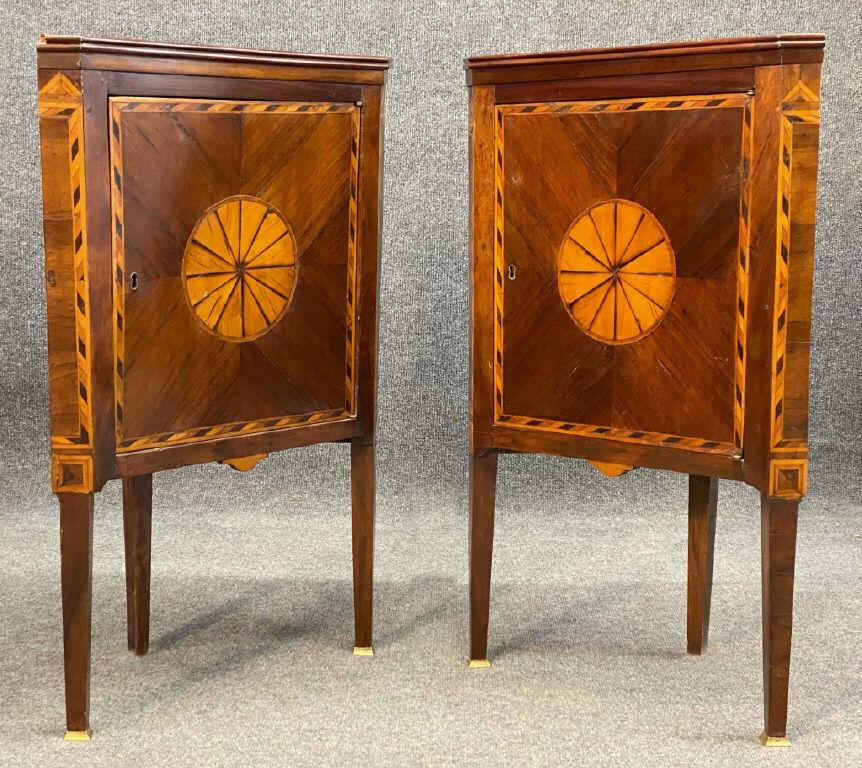 PR INLAID MARBLE TOP REGENCY PERIOD CORNER STANDS (20 (1 of 6)