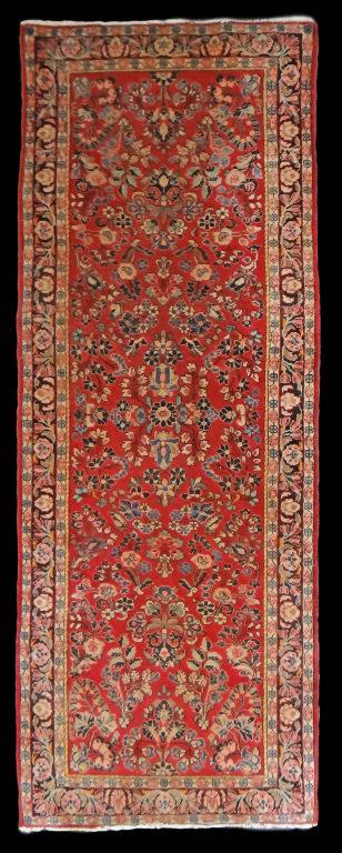 PERSIAN SAROUK LONG RUG C. 1940 (2'6" X 6'4") (1 of 6)