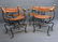 SET OF 4 BRASS & IRON ITALIAN CAMPAIGN CHAIRS 1 W/