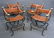 SET OF 4 BRASS & IRON ITALIAN CAMPAIGN CHAIRS 1 W/ - 2