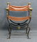 SET OF 4 BRASS & IRON ITALIAN CAMPAIGN CHAIRS 1 W/ - 4