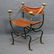 SET OF 4 BRASS & IRON ITALIAN CAMPAIGN CHAIRS 1 W/ - 5