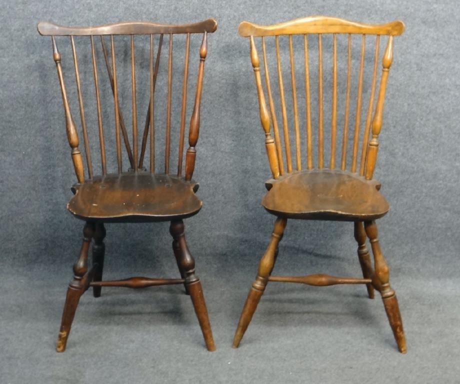 TWO FAN BACK WINDSOR CHAIRS (1 of 9)