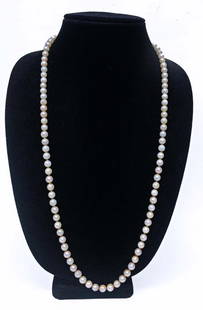 OPERA LENGTH 30" STRAND OF 7.5 MM CULTURED PEARLS: OPERA LENGTH 30" STRAND OF 7.5 MM CULTURED PEARLS