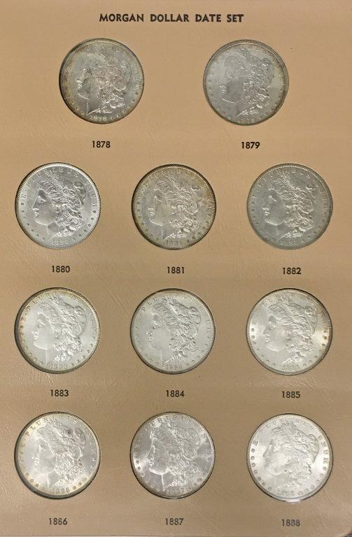 COMPLETE DATE ALBUM OF 32 MORGAN SILVER DOLLARS 1895: COMPLETE DATE ALBUM OF 32 MORGAN SILVER DOLLARS 1895 NEW ORLEANS, 1878 CARSON CITY & 1893 1895 NEW ORLEANS, 1878 CARSON CITY & 1893