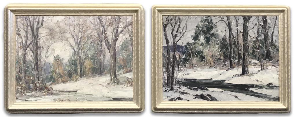 PR OF OIL/ CANVAS BY FRANK SWIFT CHASE, WOODSTOCK: PR OF OIL/ CANVAS BY FRANK SWIFT CHASE, WOODSTOCK SCENERY (18" X 24" EACH) SCENERY (18" X 24" EACH)
