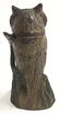 ANTIQUE CAST IRON MECHANICAL OWL BANK PATENT #232828 (7 - 4
