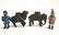 4 ANTIQUE CAST IRON STILL BANKS INC. CLOWN, ELEPHANT, - 10