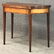 HEPPLEWHITE CARD TABLE W/ FIGURED MAPLE APRONS & INLAYS - 2