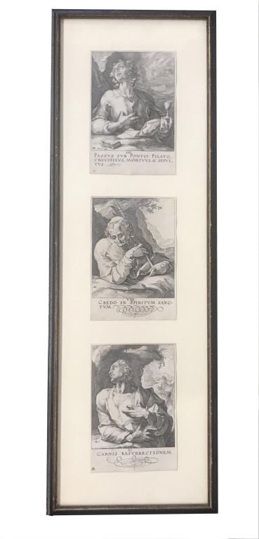 3 ETCHINGS BY HENDRICK GOLTZIUS INC. MATHEW THE: 3 ETCHINGS BY HENDRICK GOLTZIUS INC. MATHEW THE APOSTLE, ST JUDE & ST JOHN 1589, 5 3/4' X 4 1/16" EACH APOSTLE, ST JUDE & ST JOHN 1589, 5 3/4' X 4 1/16" EACH