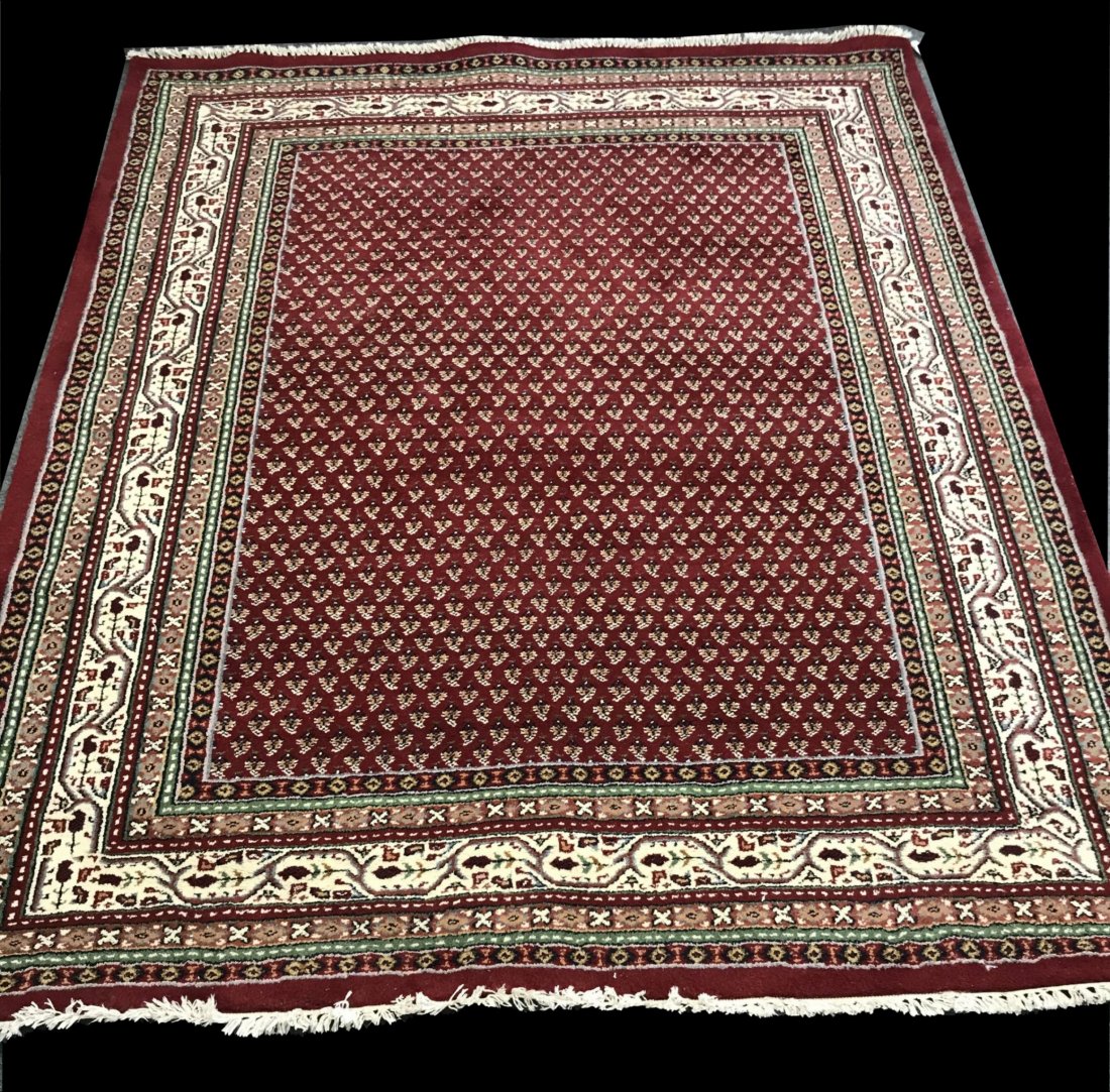 INDO SERABEND LARGE ORIENTAL AREA RUG 78 1/2\\\" X: INDO SERABEND LARGE ORIENTAL AREA RUG 78 1/2\\\" X 99\\\"