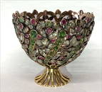 14KT GOLD GEORGIAN PAVE JEWELED EGG CUP 2 1/2" TALL 2