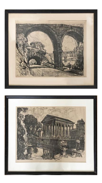 PR OF JOSEPH PENNELL ENGRAVINGS, PENCIL SIGNED 23" X: PR OF JOSEPH PENNELL ENGRAVINGS, PENCIL SIGNED 23" X 18" 23" X 18" 23" X 18"