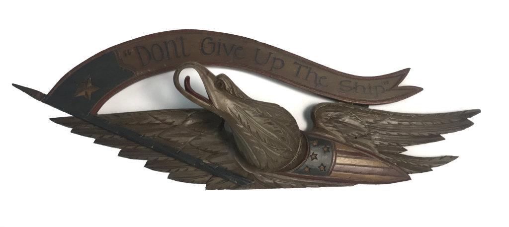 24"  BELLAMY STYLE EAGLE  "DON'T GIVE UP THE SHIP" (1 of 6)