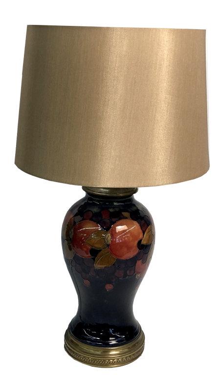 MORECROFT ART POTTERY VASE / LAMP VASE 12 1/2" LAMP 26 (1 of 6)