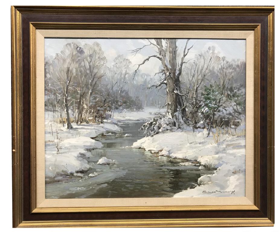 WINTER LIGHT" CHARLES VICKERY, OIL / CANVAS (1913-1998) (1 of 6)