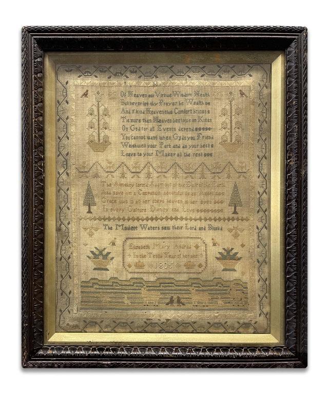 1806 SAMPLER BY ELIZABETH MARY ALLDRAD, 10 YRS OLD 18 (1 of 6)