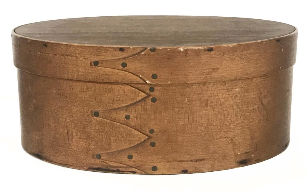 SHAKER 11 1/2" OVAL BOX IN NATURAL ORIG FINISH: SHAKER 11 1/2" OVAL BOX IN NATURAL ORIG FINISH