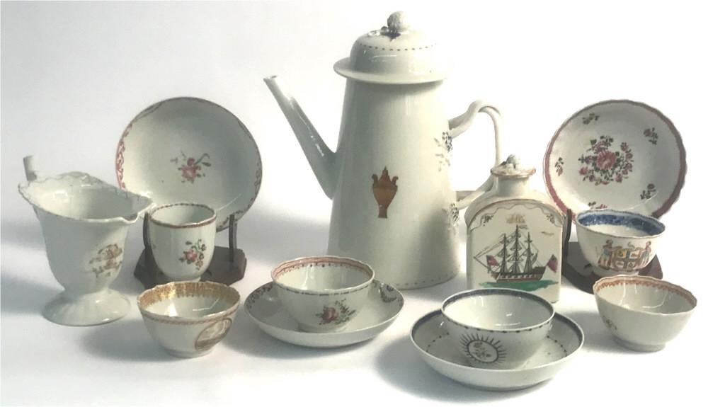 CHINESE EXPORT INC. LIGHTHOUSE POT W/ WASHINGTON URN, (1 of 15)