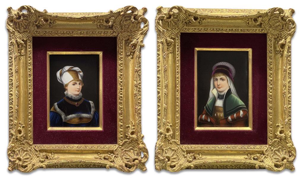 PR OF BERLIN PORTRAITS ON PORCELAIN 4 1/2" X 6 1/2 (1 of 7)