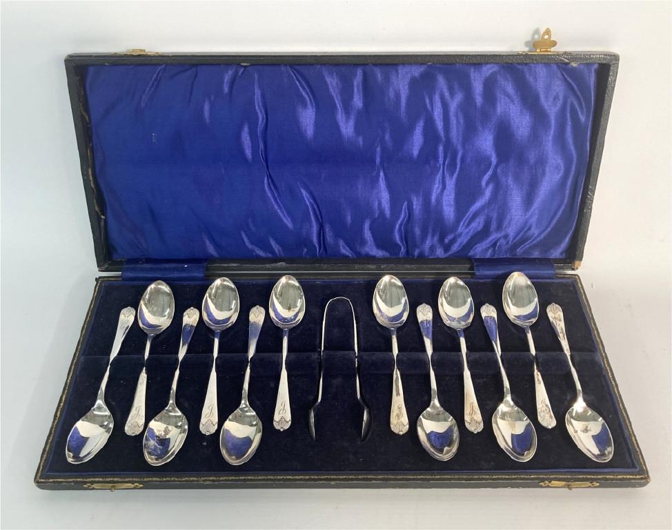 BOXED SET OF STERLING SILVER DEMITASSE SPOONS (1 of 7)