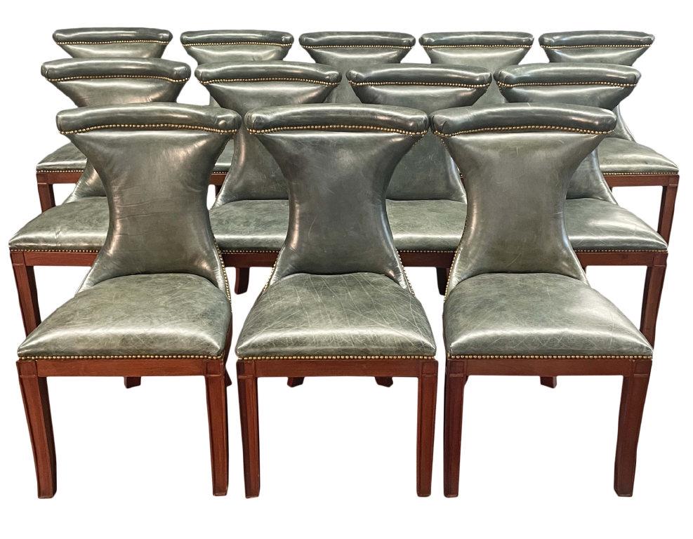 12 VINTAGE RALPH LAUREN HORN BACK LEATHER CHAIRS (1 of 8)