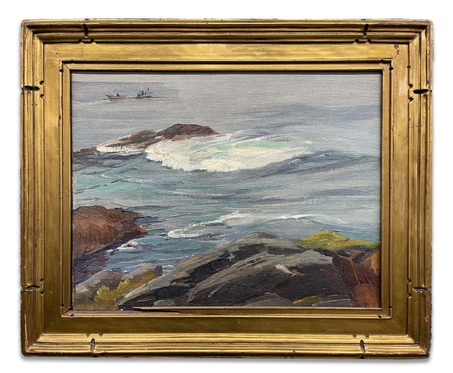 OIL / BOARD SGND CIMIOTTI "INCOMING TIDE" (GUSTAVE (1 of 5)