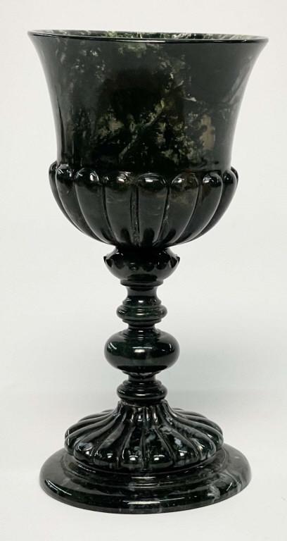 19THC. AGATE CHALICE, 6 5/8" TALL, OLD REPAIR: 19THC. AGATE CHALICE, 6 5/8" TALL, OLD REPAIR
