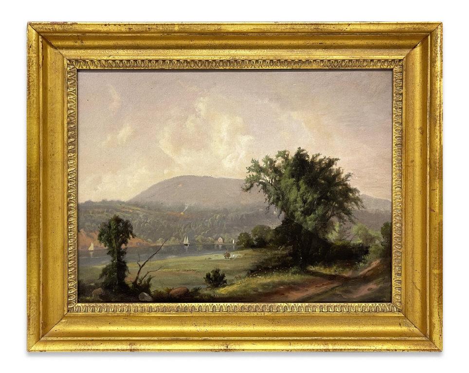 J. J. SUMMER , 1894 "HAY HARVESTING" OIL / CANVAS 15" X: J. J. SUMMER , 1894 "HAY HARVESTING" OIL / CANVAS 15" X 20"