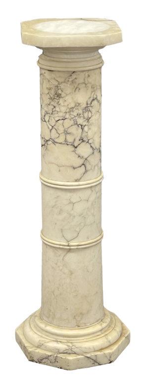 MARBLE PEDESTAL 38 1/4" TALL TOP:10 3/4" X 10 3/4" (1 of 4)