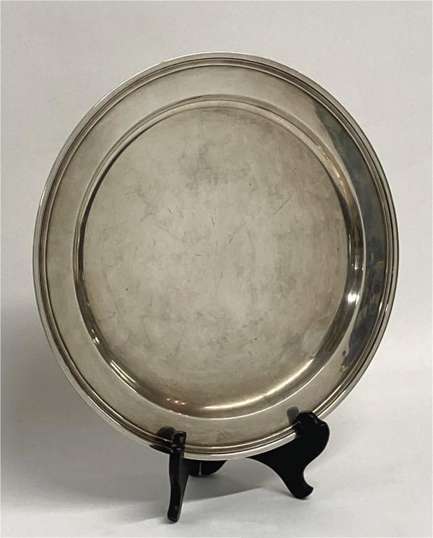12" ROUND TIFFANY & CO. STERLING SILVER TRAY APPROX. (1 of 4)