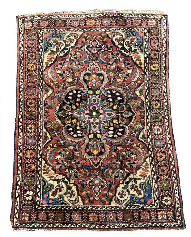 20THC. HAMADAN SCATTER RUG, C. 1940'S 56" X 41 1/2" (1 of 7)
