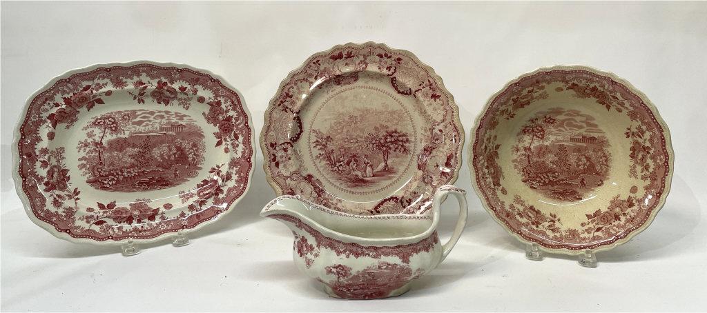 4 PCS. ENG. TRANSFERWARE CATSKILL MOUNTAIN HOUSE PLATE (1 of 11)