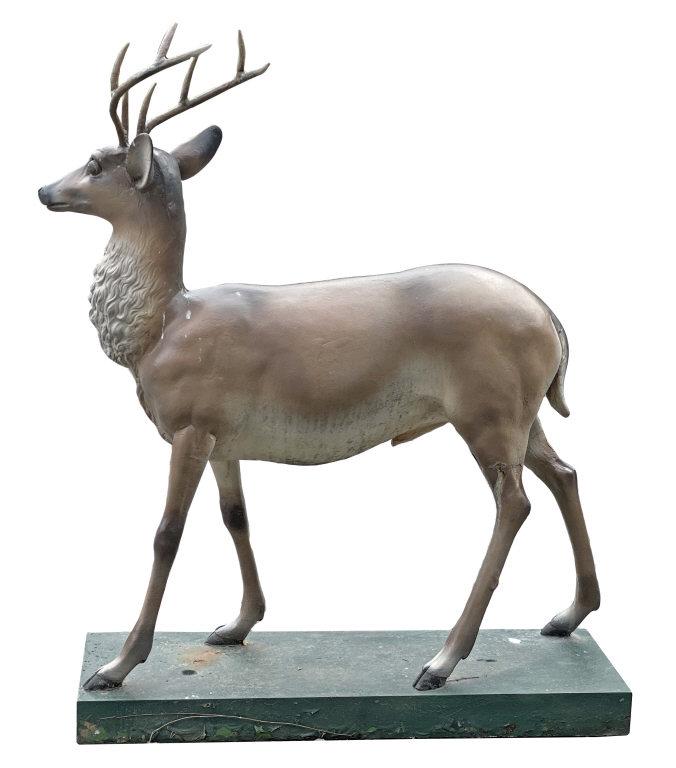 Cast Iron Life Size Deer, 62" Tall X 50" Long
