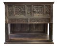 CARVED 16TH OR 17TH C. GOTHIC COURT CUPBOARD 57" X 70"