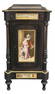 C. 1890 EBONIZED ORMOLU MOUNTED CABINET PORCELAIN HAND